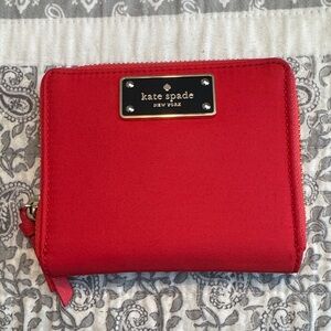 Kate Spade Vibrant Red Zip Wallet
